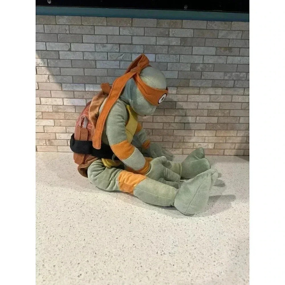 Nickelodeon Teenage‎ Mutant Ninja Turtles Michaelangelo Plush Pillow b18 - Picture 2 of 6